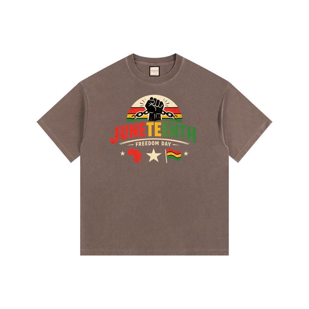 Freedom Day|Vintage Washed Oversized Cotton T-Shirt