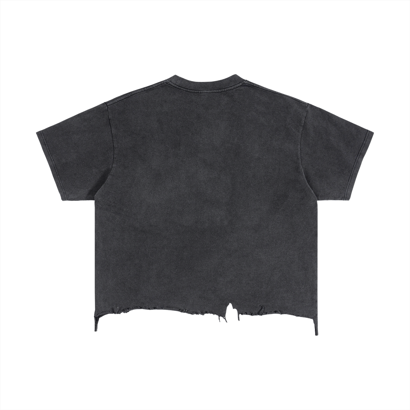 Iconic|Vintage Wash Boxy Distressed Hem T-Shirt