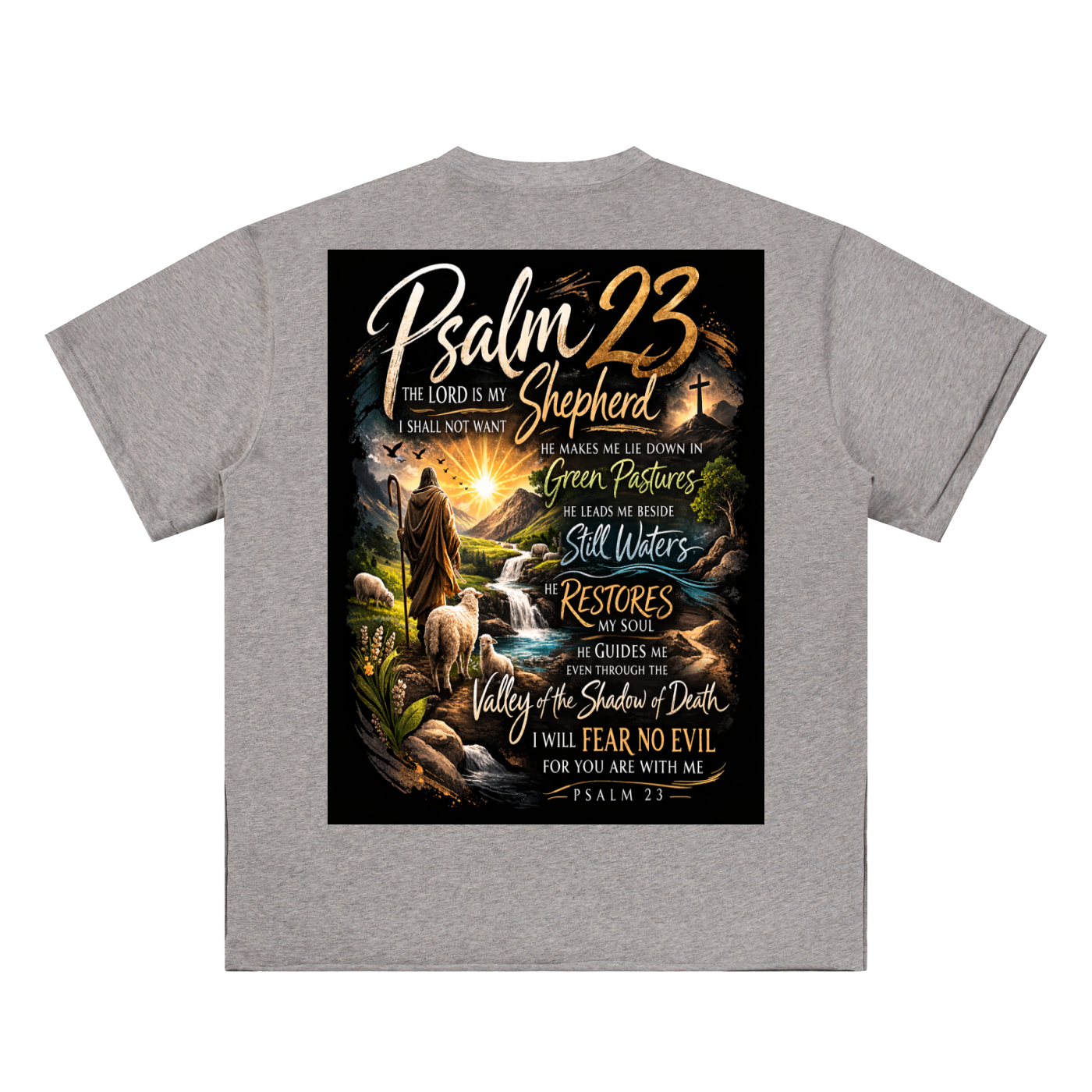 Bible Verse|Psalm 23|Essential Cotton T-Shirt