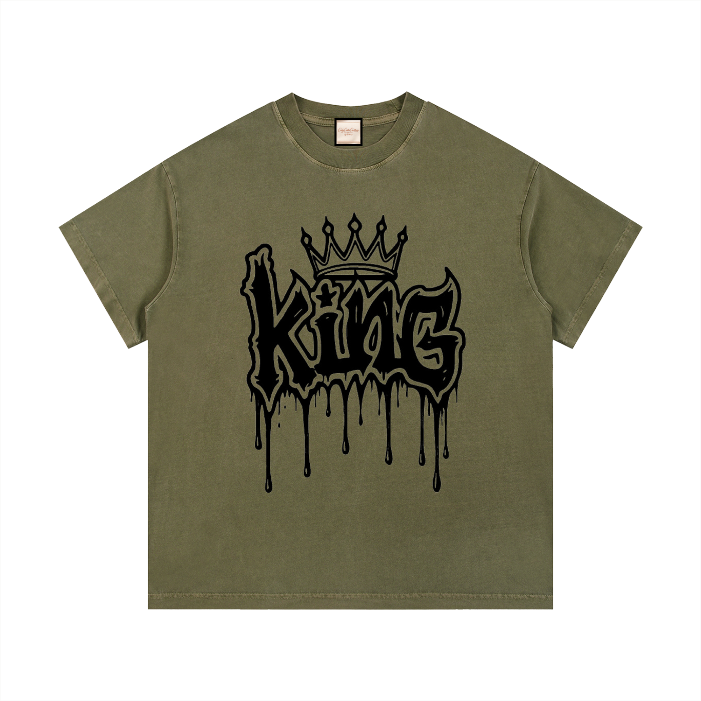 King Drip|Vintage Wash Cotton T-Shirt
