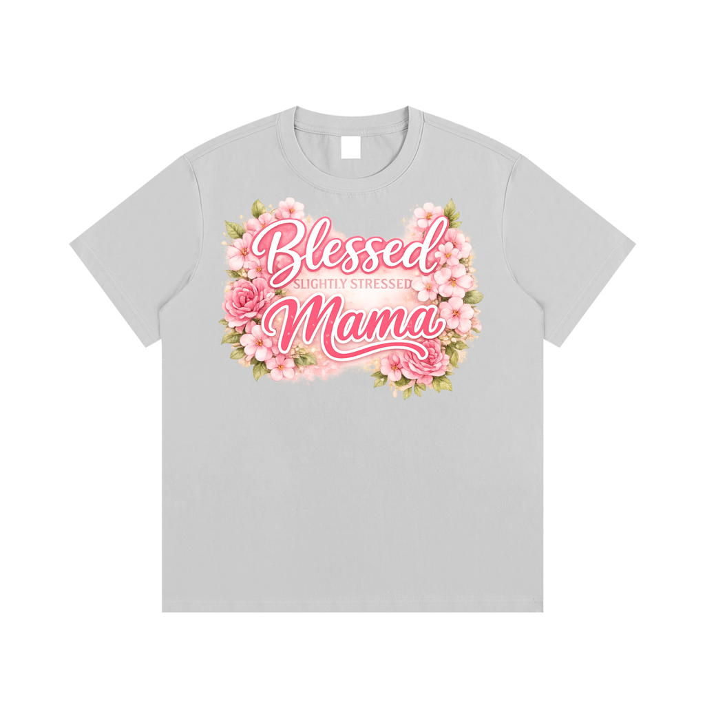 Blessed/Stressed Mama|Essential Cotton T-Shirt