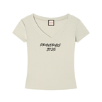 Bible Verse|Proverbs 31:25|Tencel Slim Fit V-Neck T-Shirt