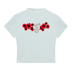 Poppy Skull|Essential Slim Fit Mock Neck T-Shirt
