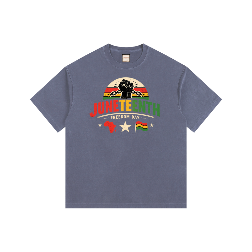 Freedom Day|Vintage Washed Oversized Cotton T-Shirt