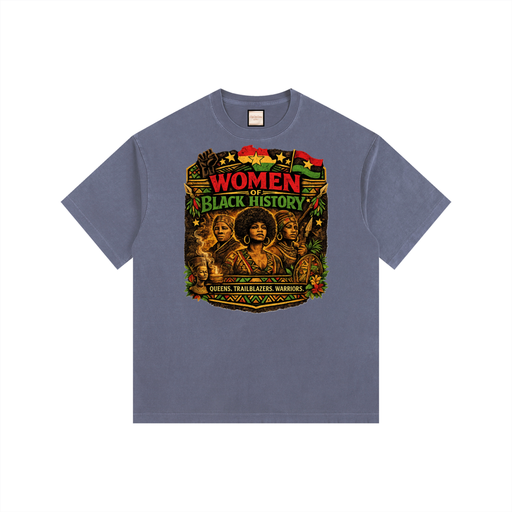 Women|Juneteenth|Vintage Washed Oversized Cotton T-Shirt
