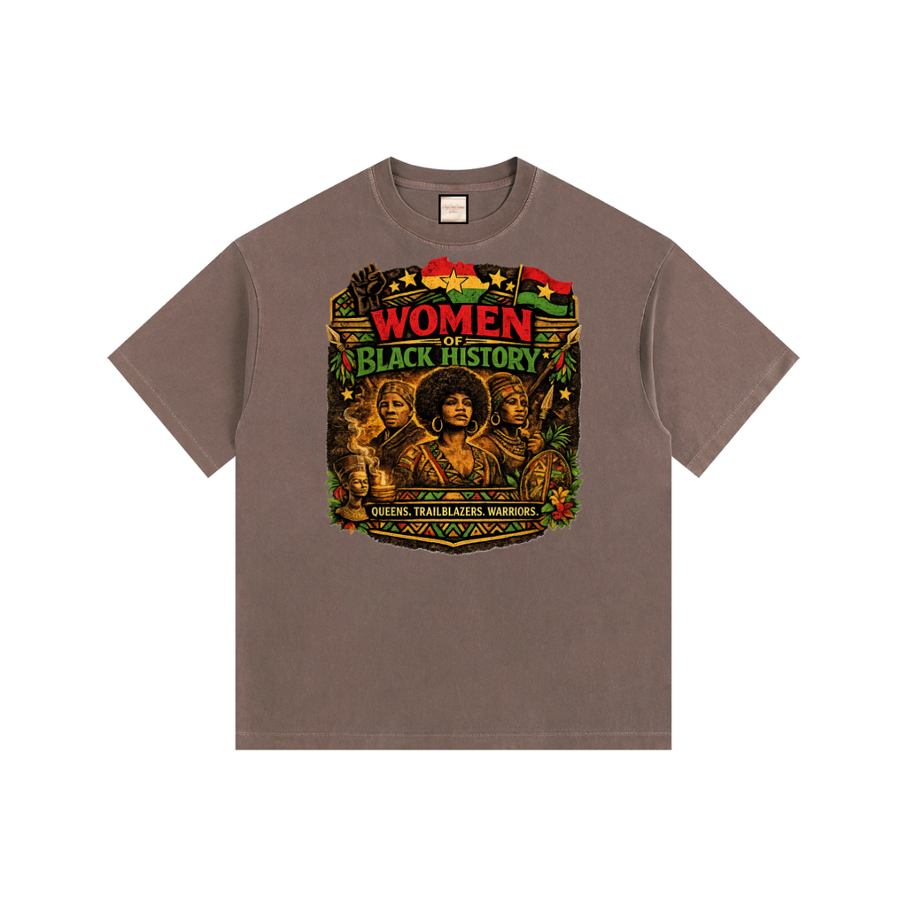 Women|Juneteenth|Vintage Washed Oversized Cotton T-Shirt