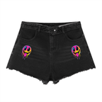 Women’s Vintage Wash High Rise Denim Shorts