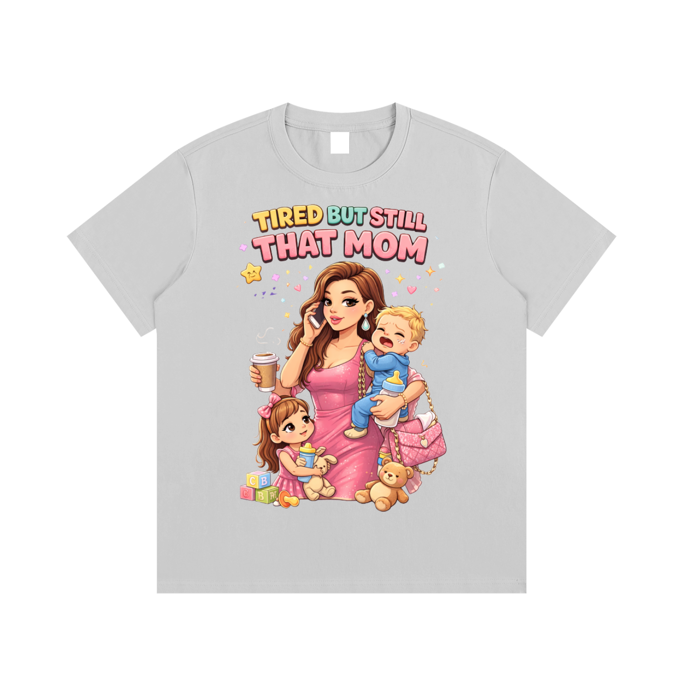 Light|Tired Mama|Essential Cotton T-Shirt