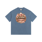 Old LOGO|Vintage Washed Oversized Cotton T-Shirt