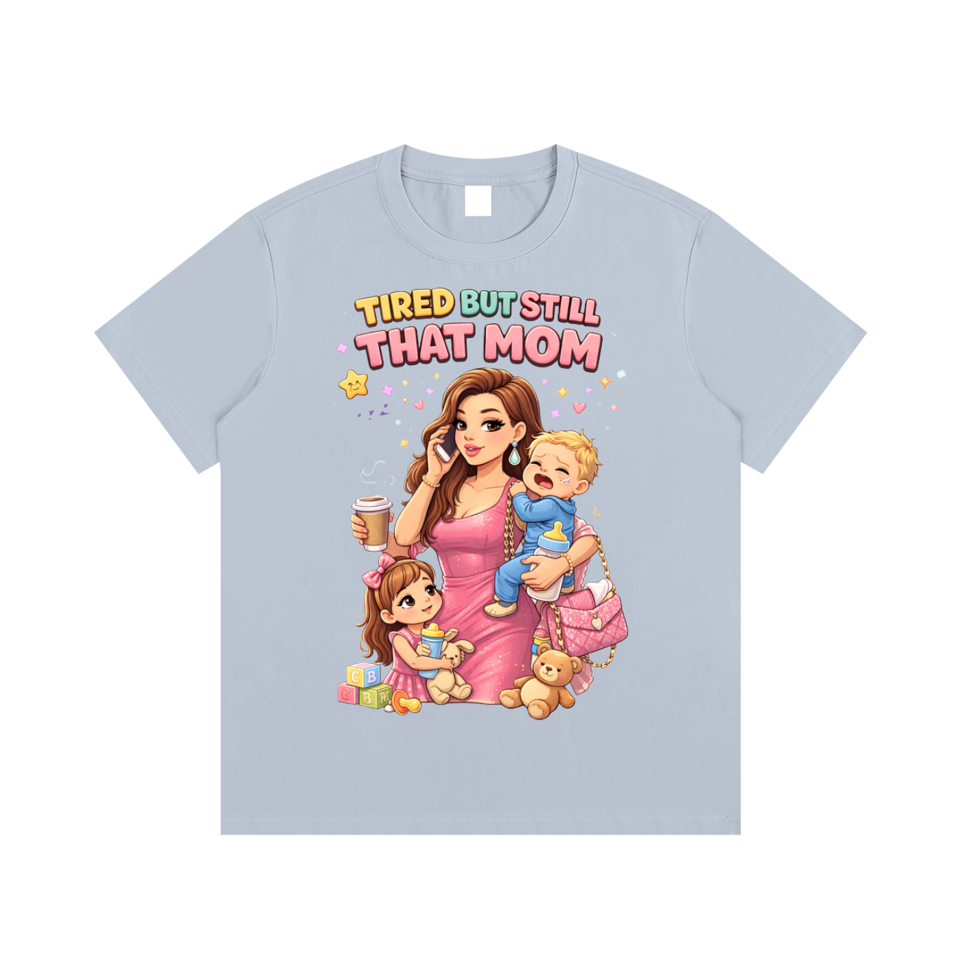 Light|Tired Mama|Essential Cotton T-Shirt