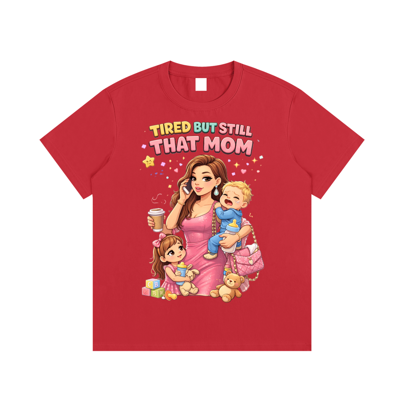 Light|Tired Mama|Essential Cotton T-Shirt