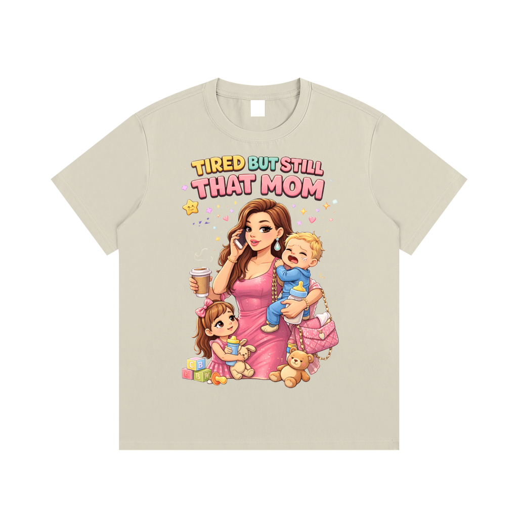 Light|Tired Mama|Essential Cotton T-Shirt