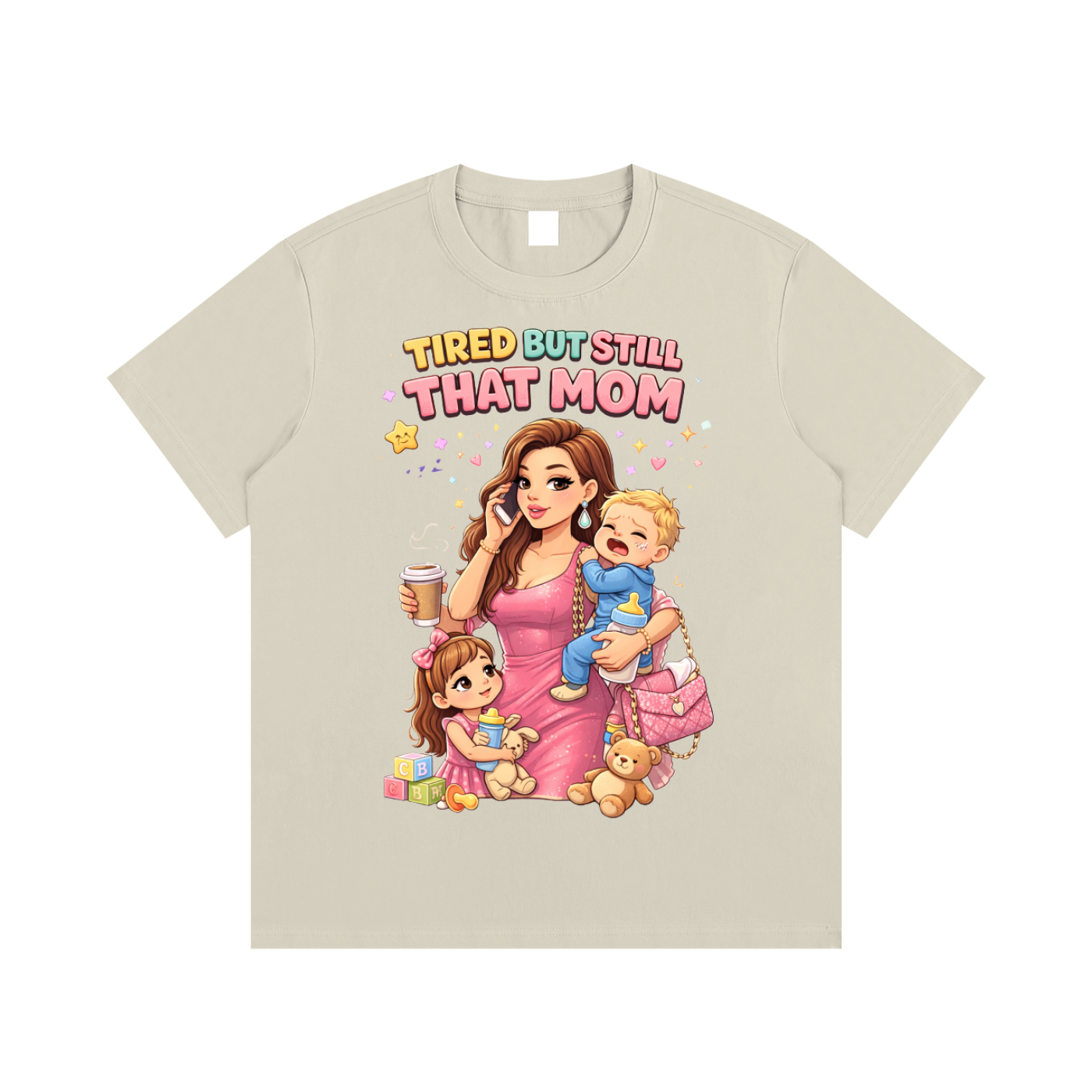 Light|Tired Mama|Essential Cotton T-Shirt