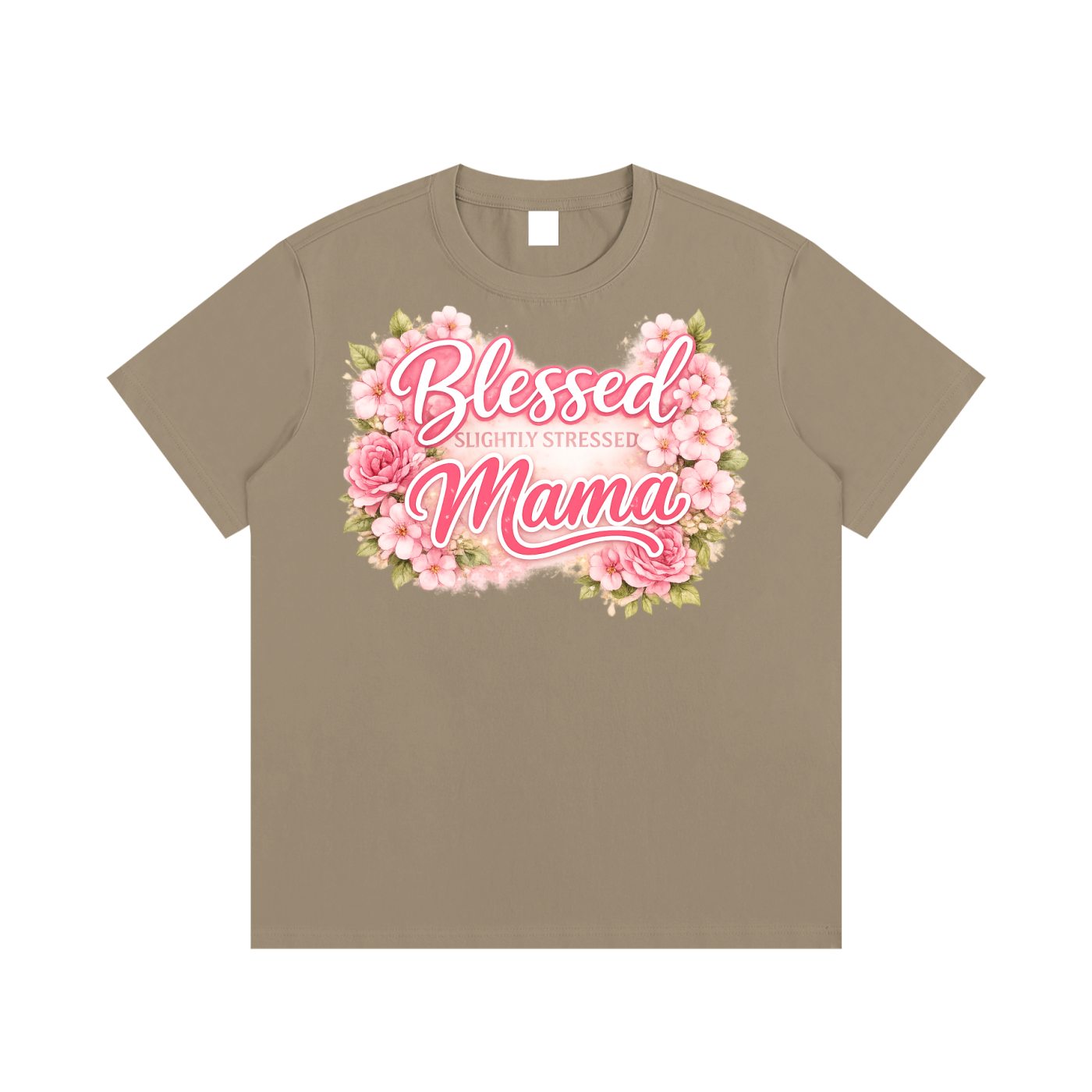 Blessed/Stressed Mama|Essential Cotton T-Shirt