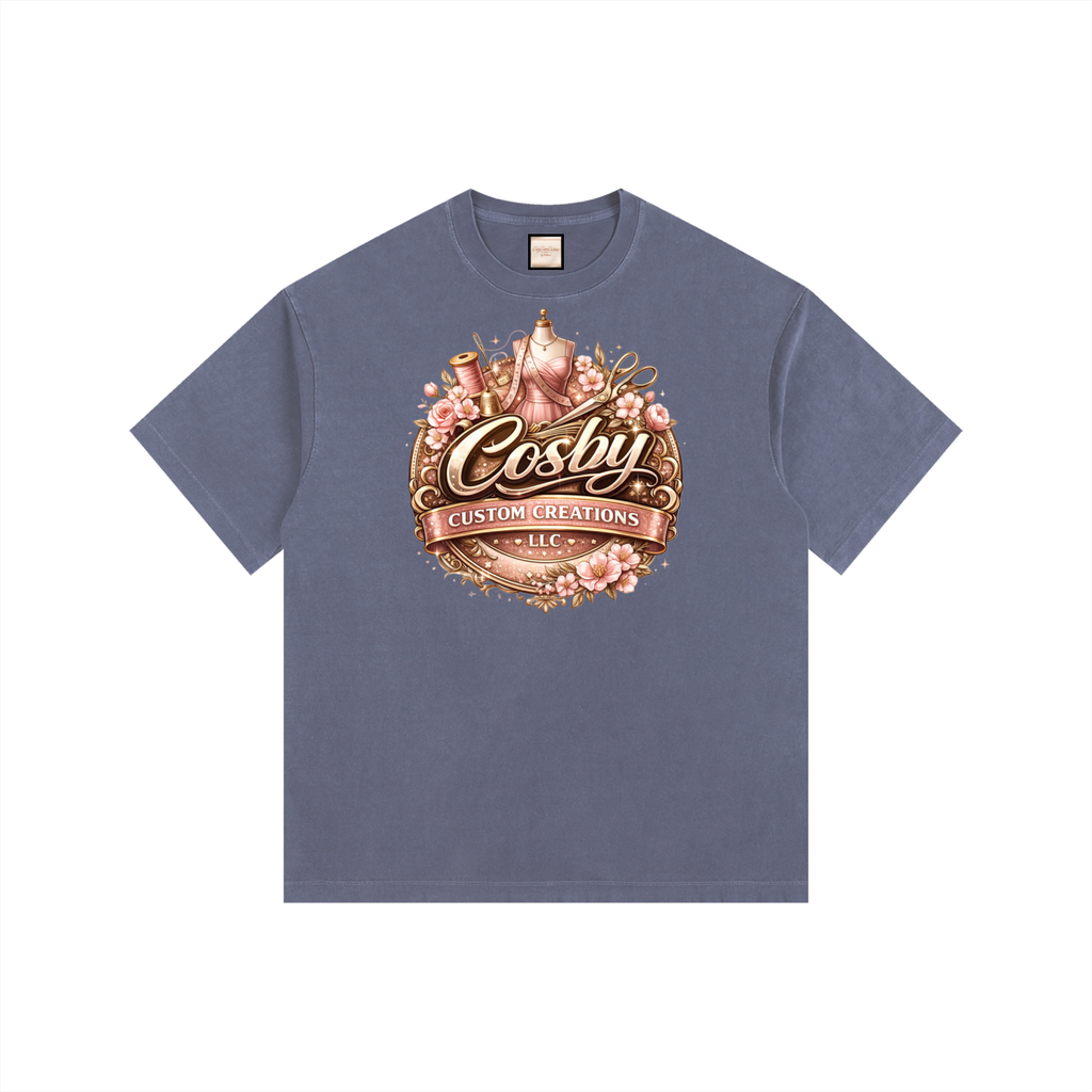 Old LOGO|Vintage Washed Oversized Cotton T-Shirt