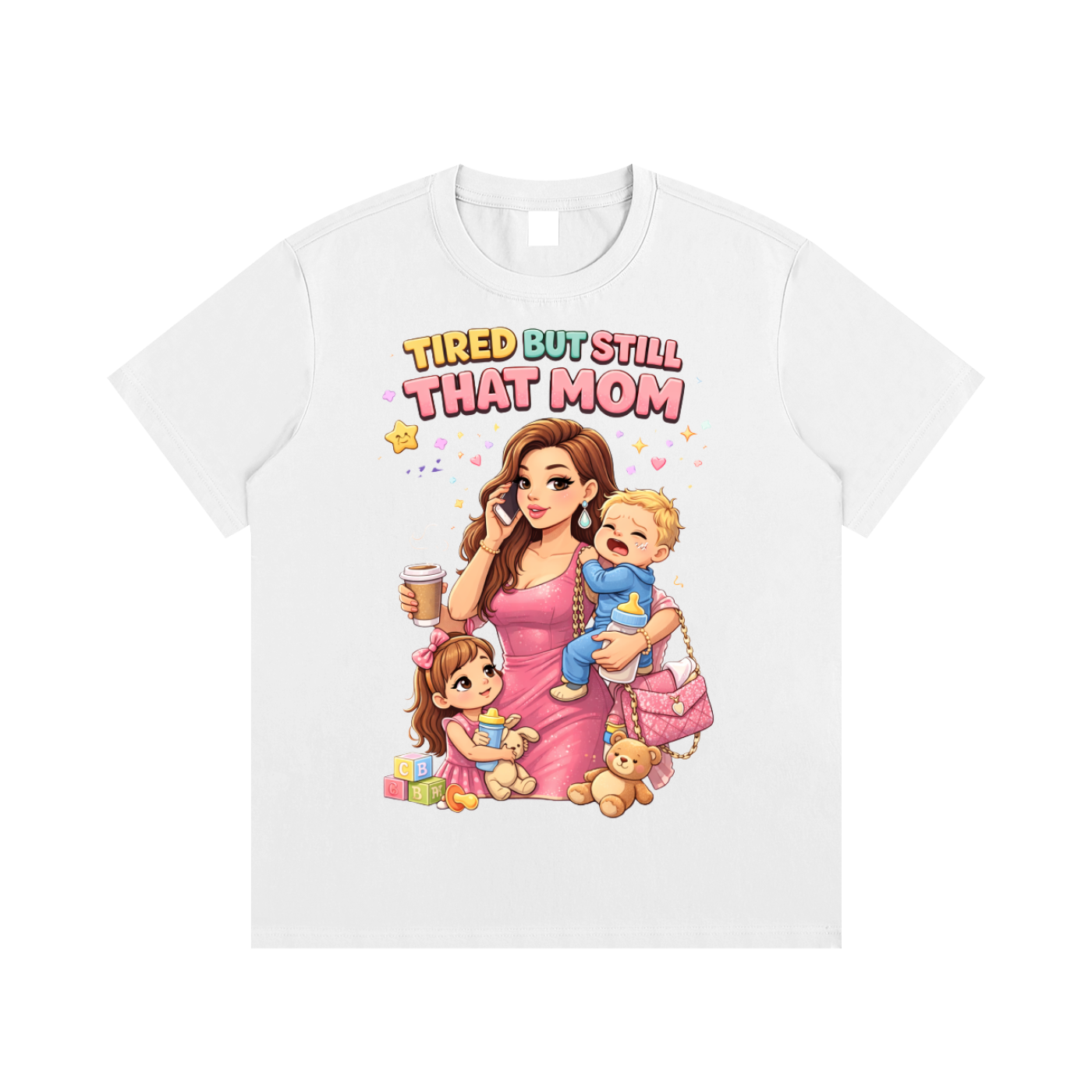 Light|Tired Mama|Essential Cotton T-Shirt
