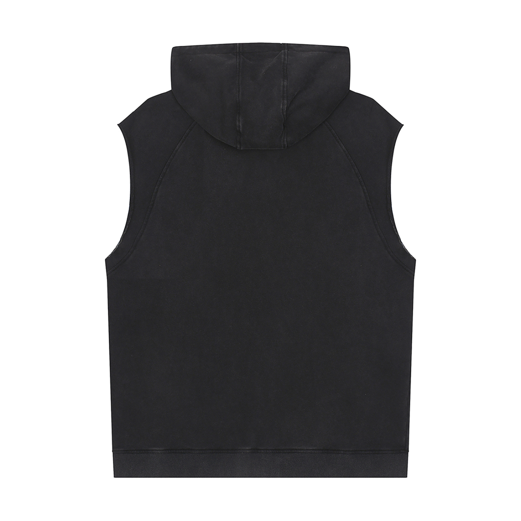 Alpha|Snow Washed Sleeveless Hoodie