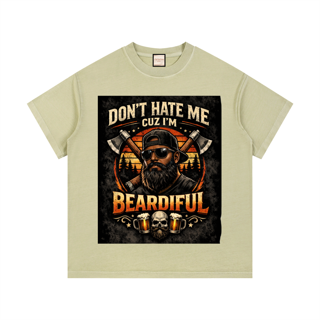 Dark|Beardiful|Vintage Wash Cotton T-Shirt