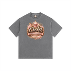 Old LOGO|Vintage Washed Oversized Cotton T-Shirt