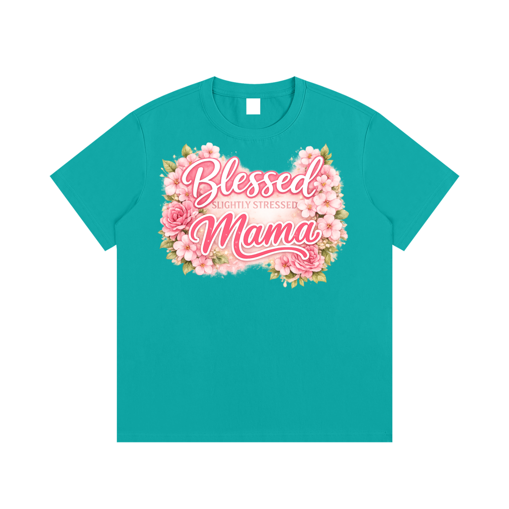 Blessed/Stressed Mama|Essential Cotton T-Shirt