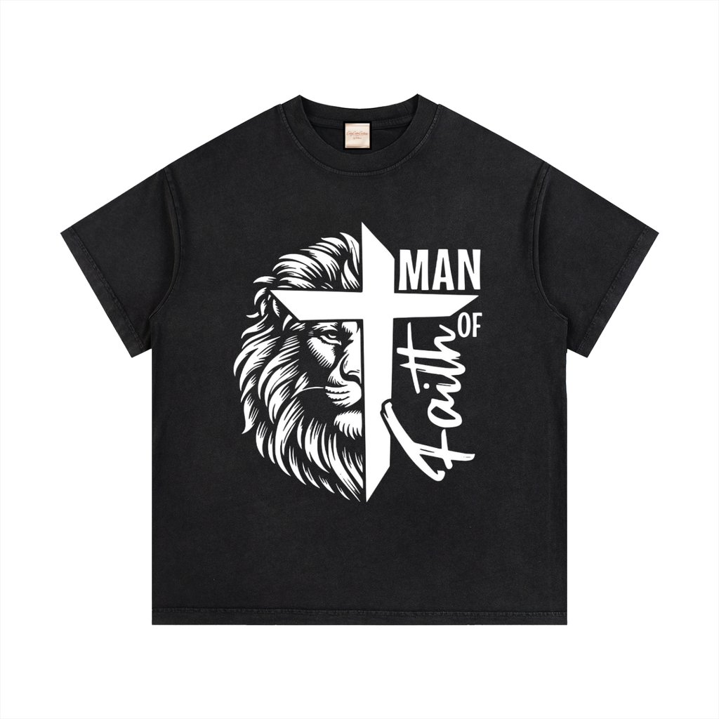 Man of Faith|Vintage Wash Cotton T-Shirt