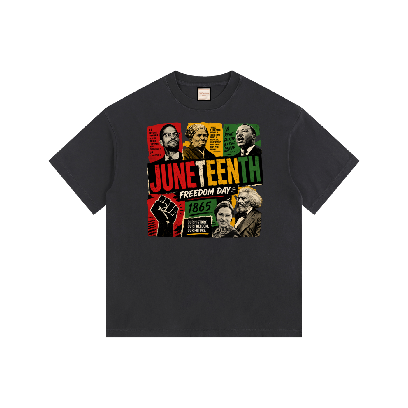 Juneteenth |Vintage Washed Oversized Cotton T-Shirt