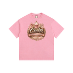 Old LOGO|Vintage Washed Oversized Cotton T-Shirt
