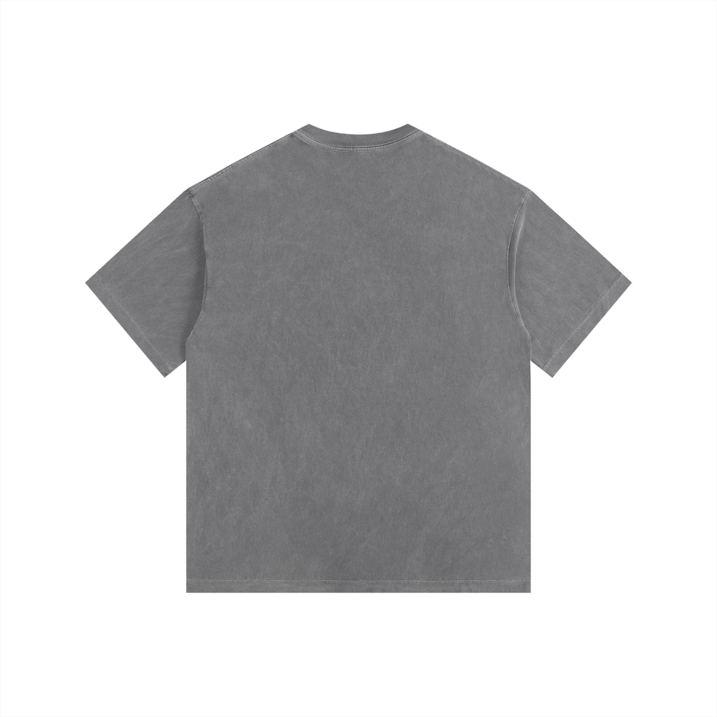 Old LOGO|Vintage Washed Oversized Cotton T-Shirt