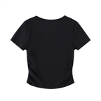 Single/Celibate/Sober|Ruched Bodycon Crop Top