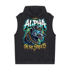 Alpha|Snow Washed Sleeveless Hoodie