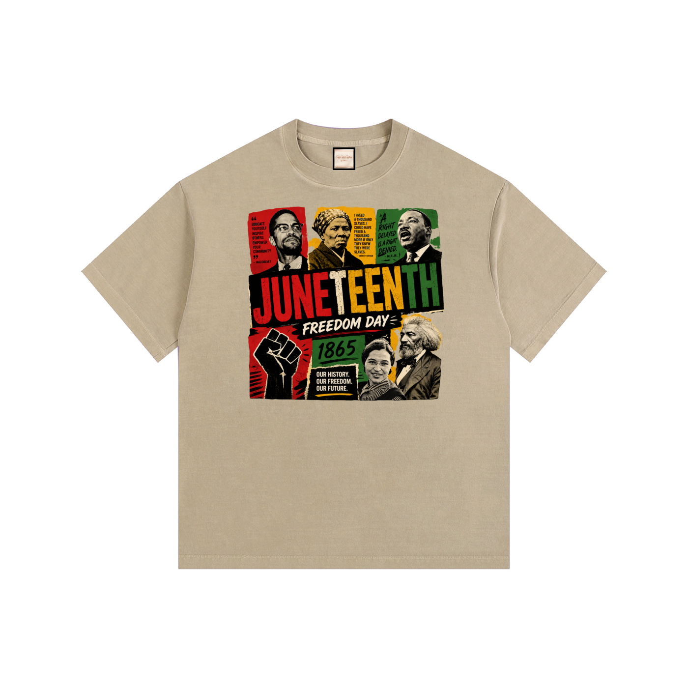 Juneteenth |Vintage Washed Oversized Cotton T-Shirt