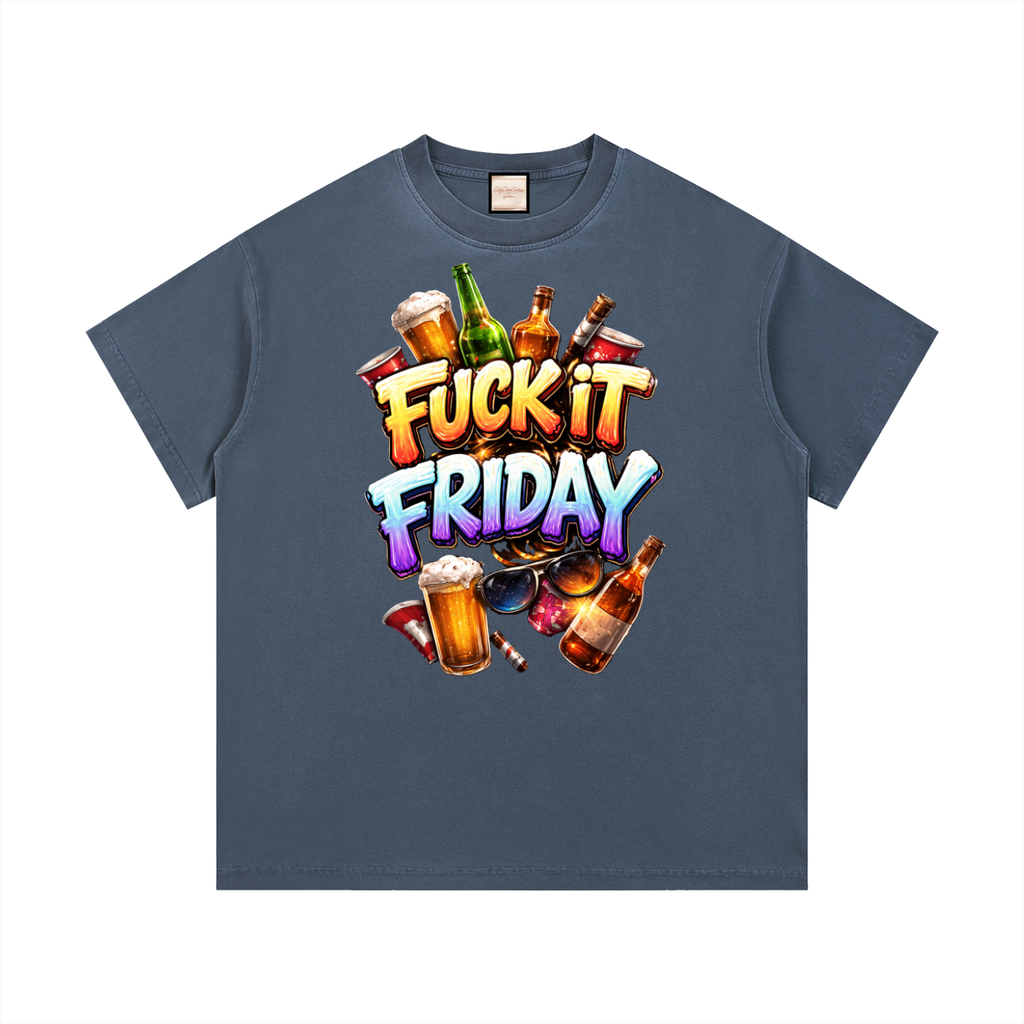 Fuck It Friday|Vintage Wash Cotton T-Shirt