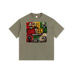 Juneteenth |Vintage Washed Oversized Cotton T-Shirt