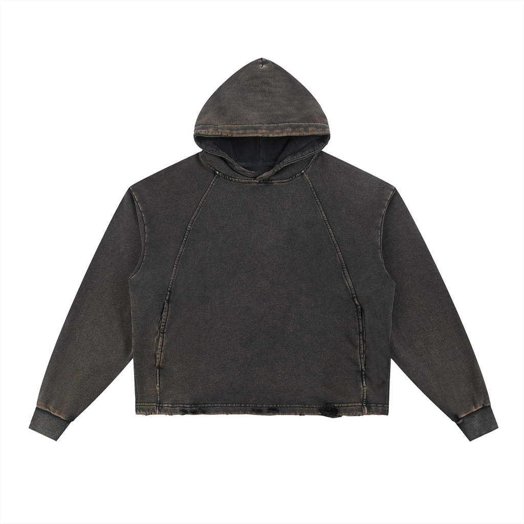 Blow Me|Vintage Washed Frayed-Hem Hoodie
