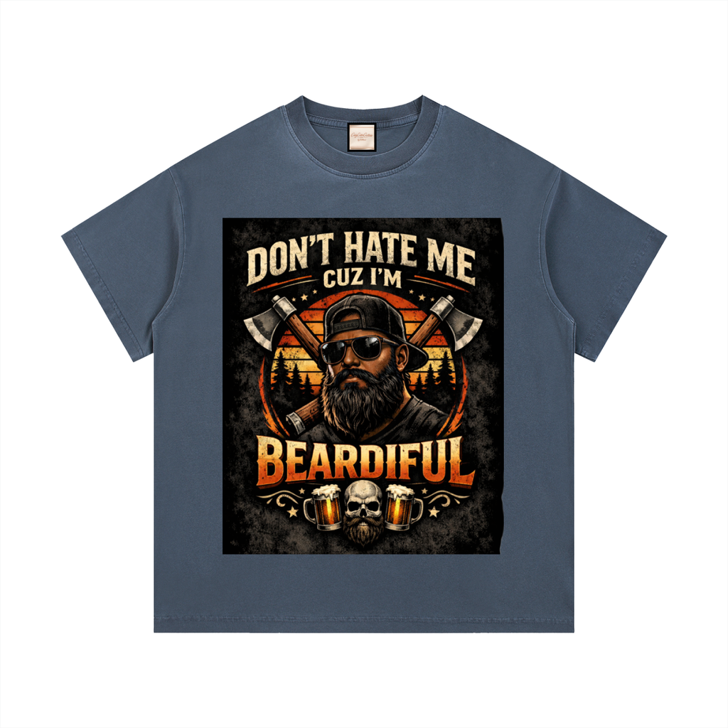 Dark|Beardiful|Vintage Wash Cotton T-Shirt
