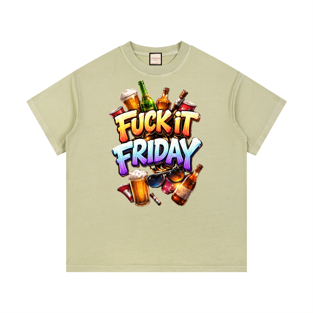 Fuck It Friday|Vintage Wash Cotton T-Shirt