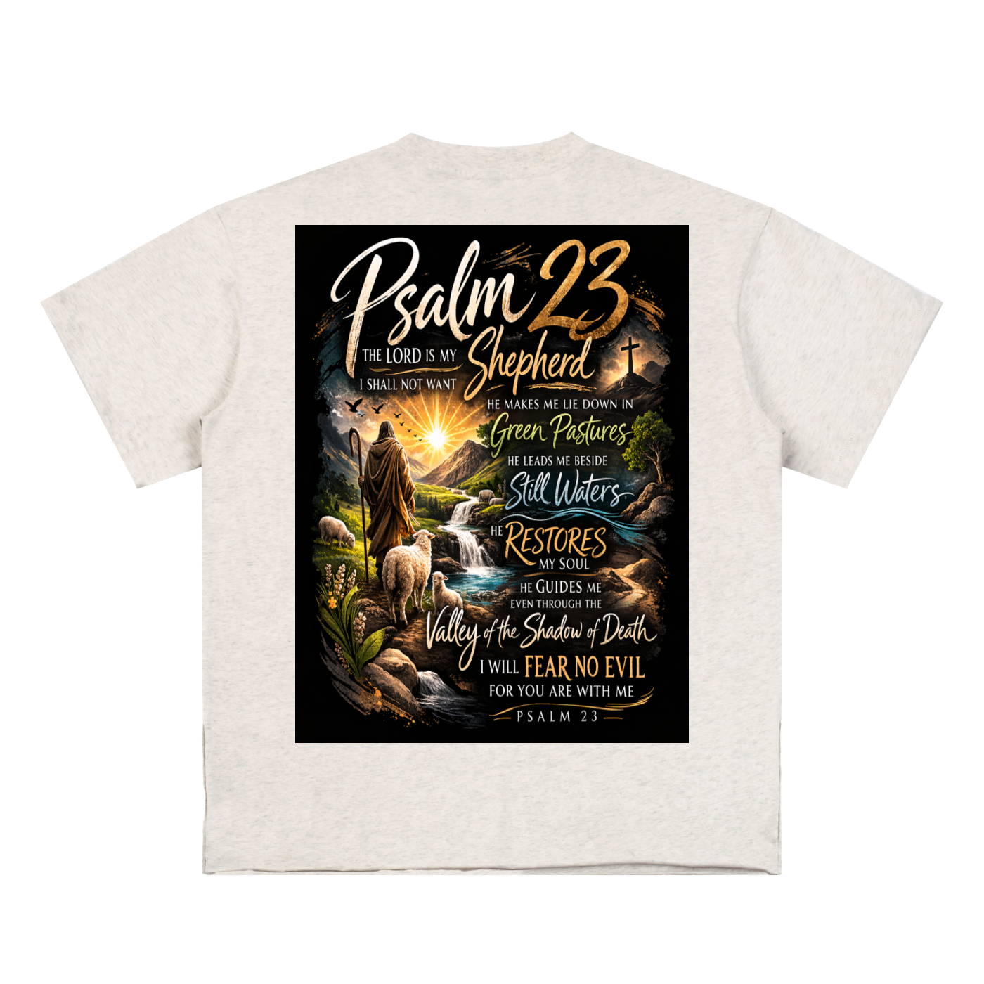 Bible Verse|Psalm 23|Essential Cotton T-Shirt