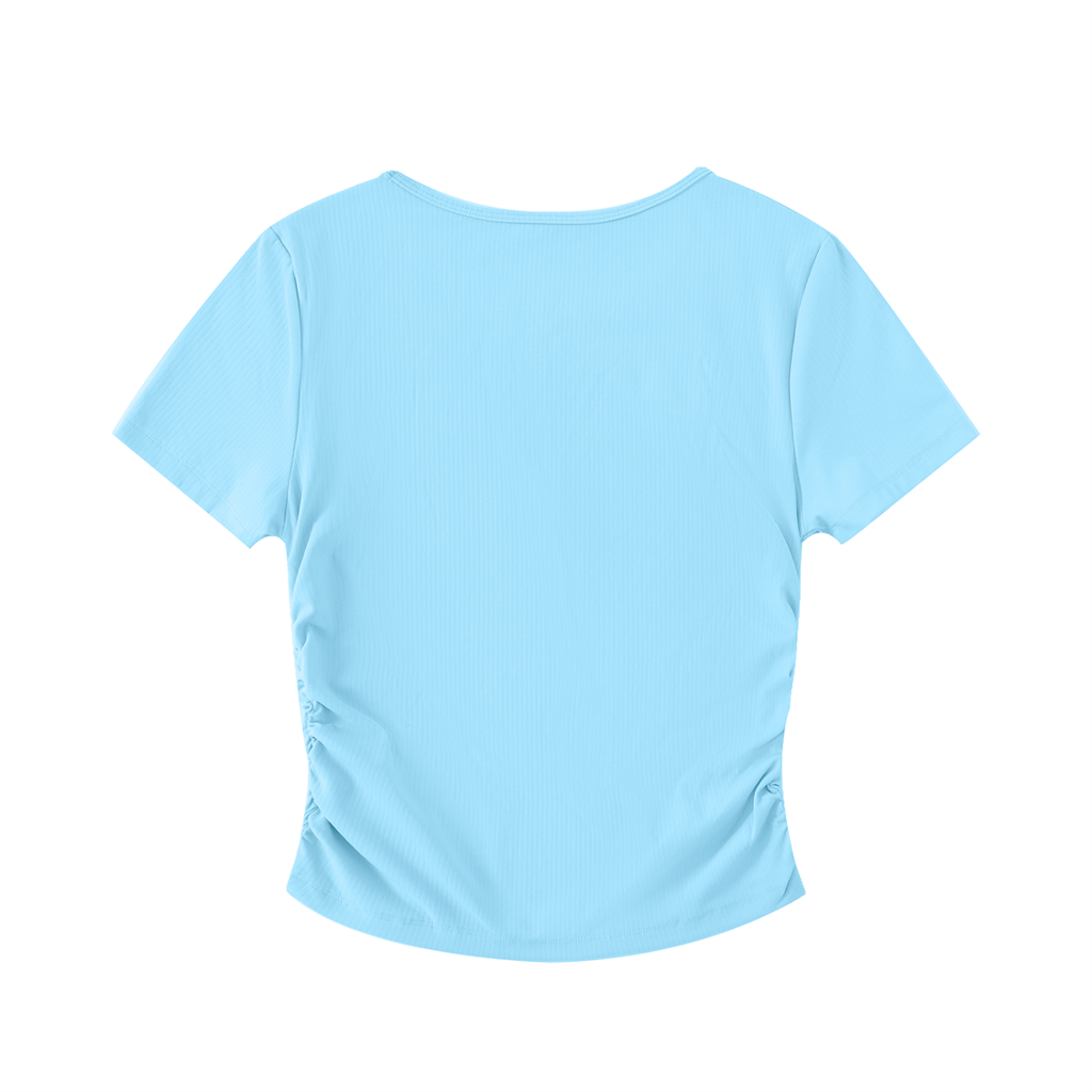 Single/Celibate/Sober|Ruched Bodycon Crop Top