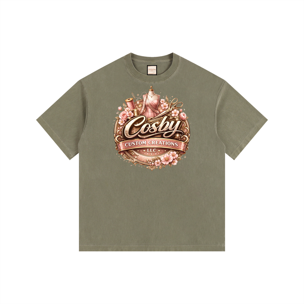 Old LOGO|Vintage Washed Oversized Cotton T-Shirt