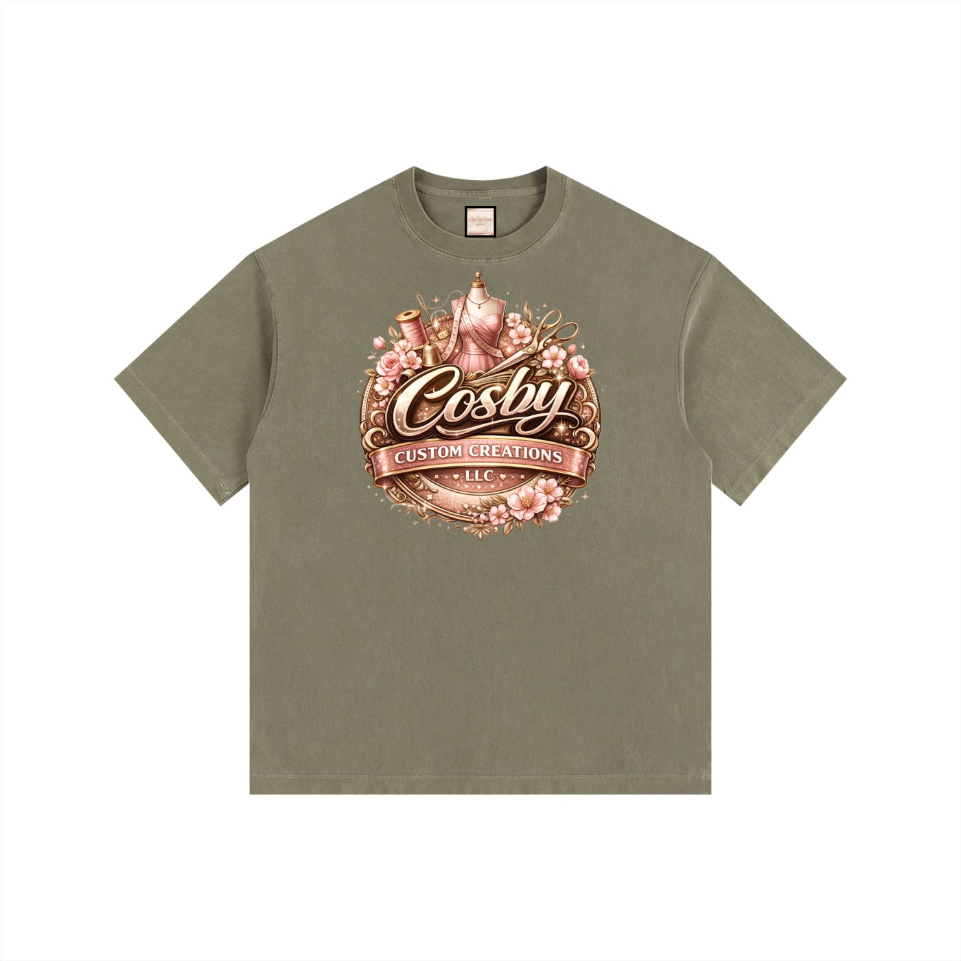 Old LOGO|Vintage Washed Oversized Cotton T-Shirt