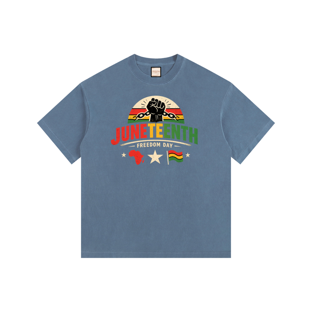 Freedom Day|Vintage Washed Oversized Cotton T-Shirt