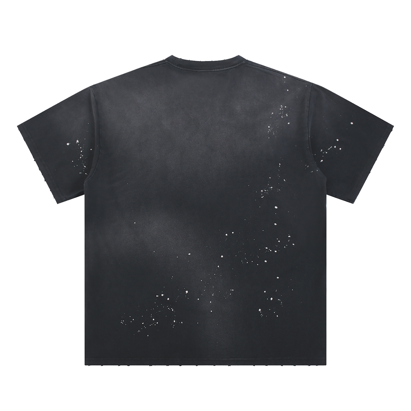 Leopard Lip Drip|Hand-Frayed Sunfade Paint Splatter T-Shirt