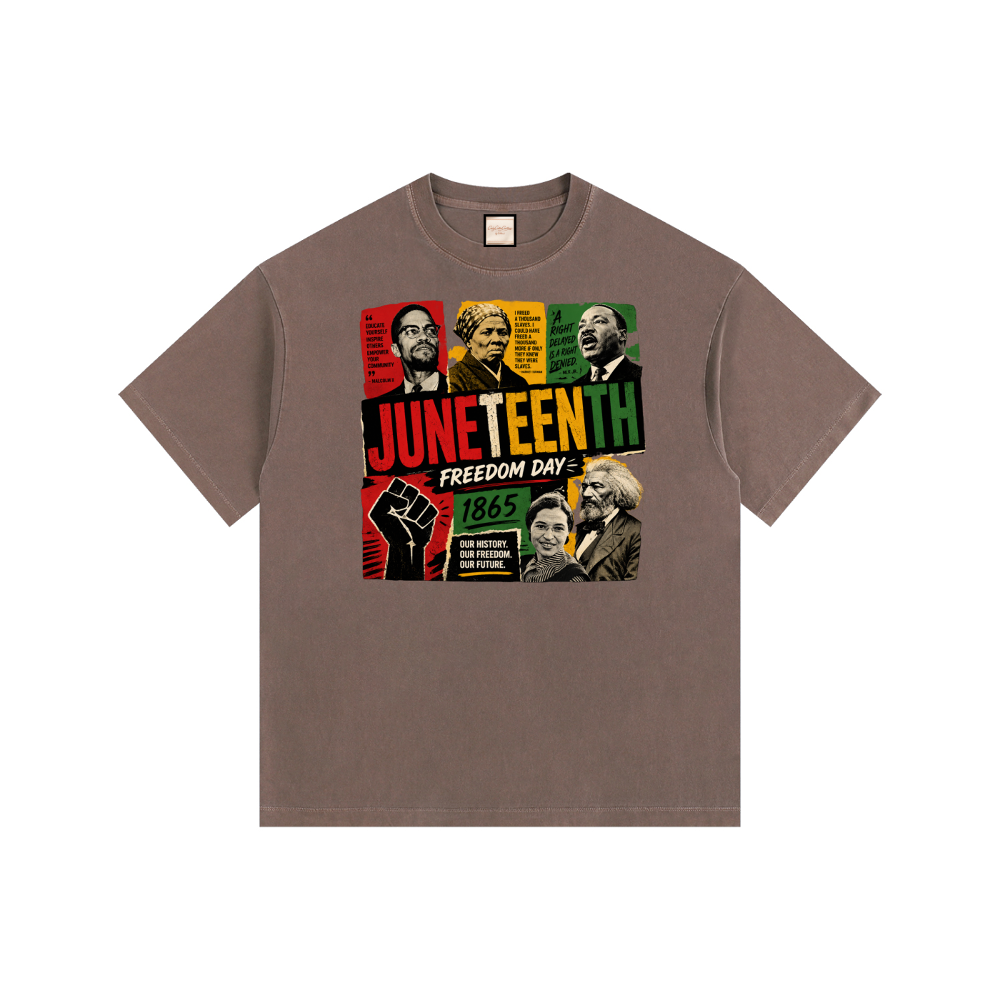 Juneteenth |Vintage Washed Oversized Cotton T-Shirt