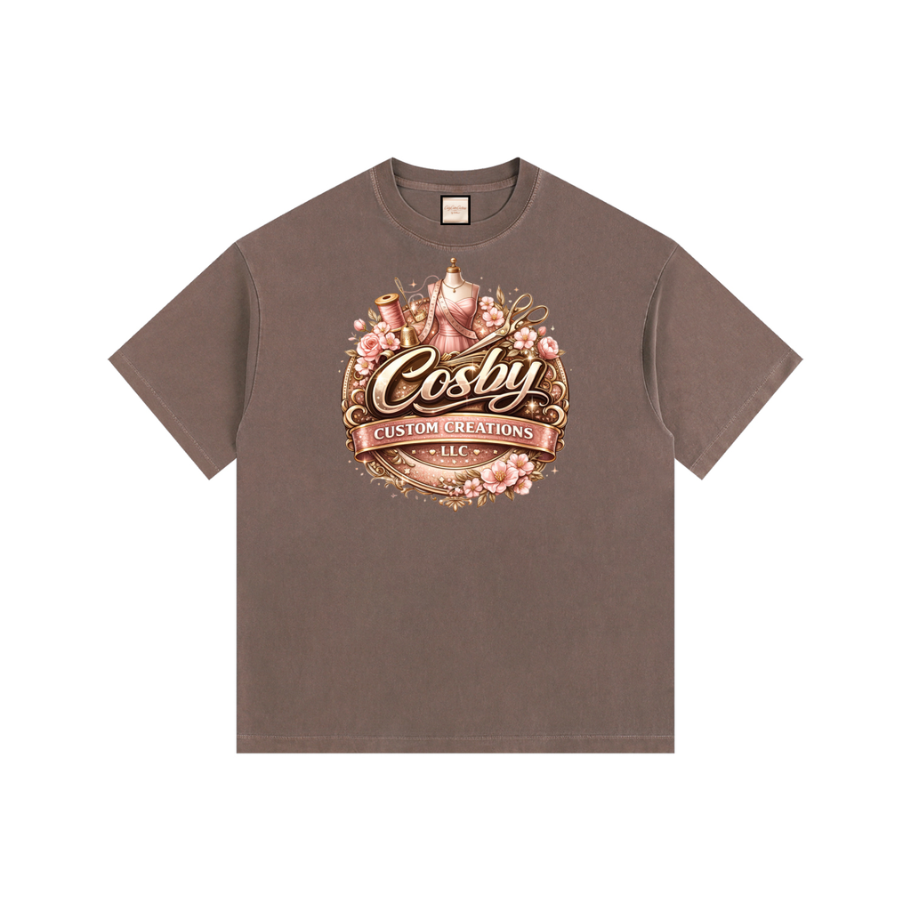 Old LOGO|Vintage Washed Oversized Cotton T-Shirt
