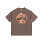 Old LOGO|Vintage Washed Oversized Cotton T-Shirt