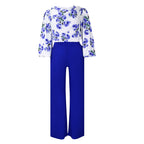 Women's Fashionable Printed Lace-Up Casual Set