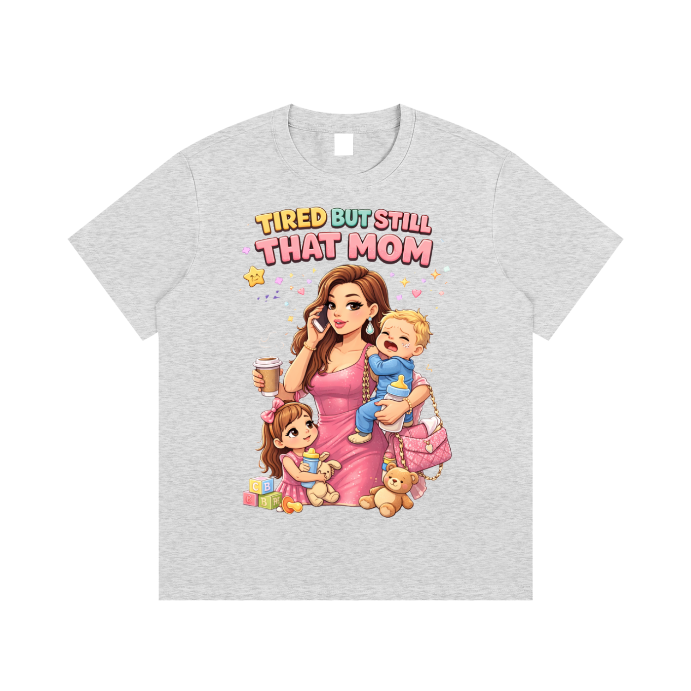 Light|Tired Mama|Essential Cotton T-Shirt
