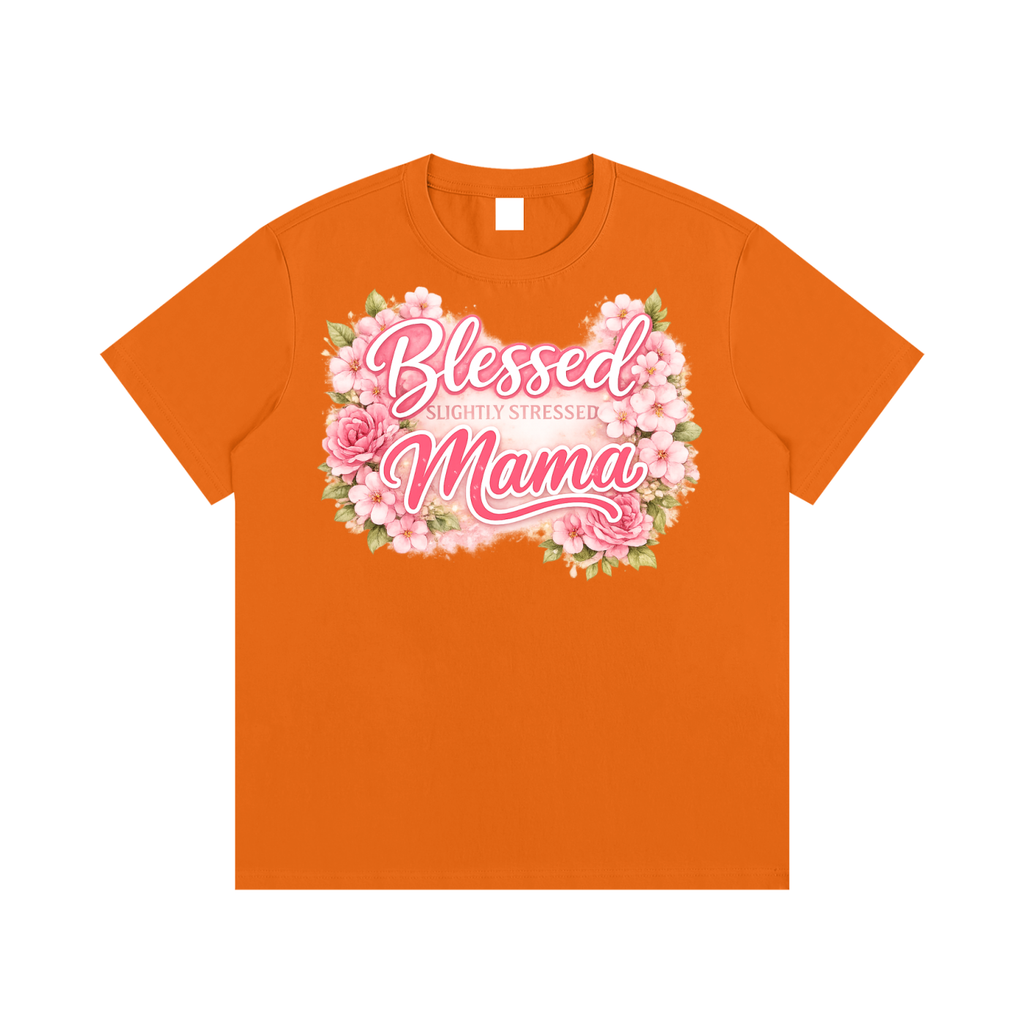 Blessed/Stressed Mama|Essential Cotton T-Shirt