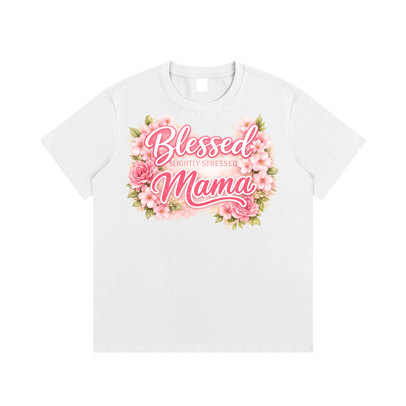 Blessed/Stressed Mama|Essential Cotton T-Shirt