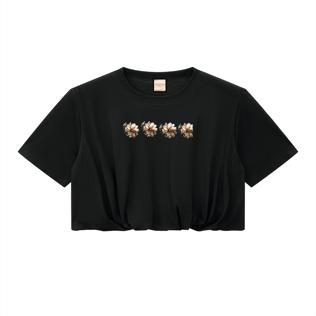 Women’s Crop Bubble Hem T-Shirt